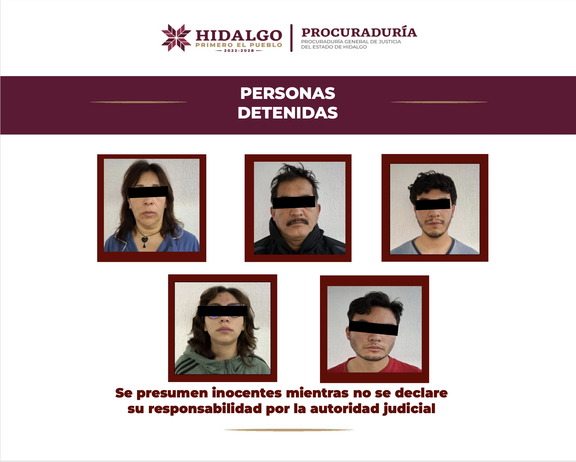 AIC detiene a cinco personas por presunto narcomenudeo en Pachuca