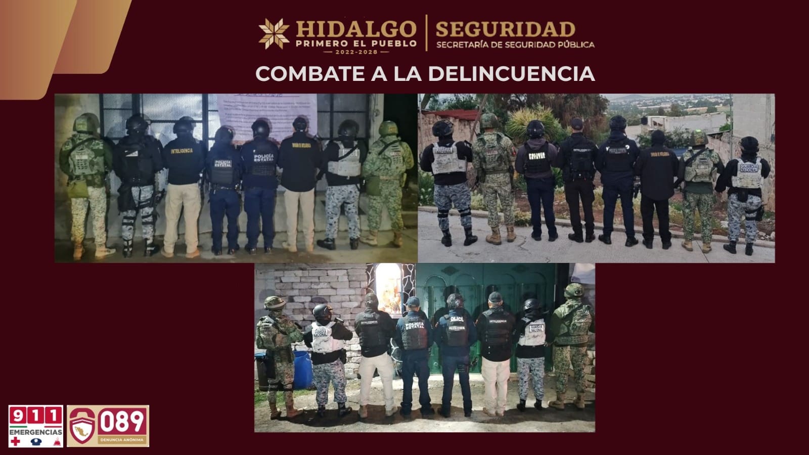 Detienen a tres presuntos generadores de violencia en Villa de Tezontepec