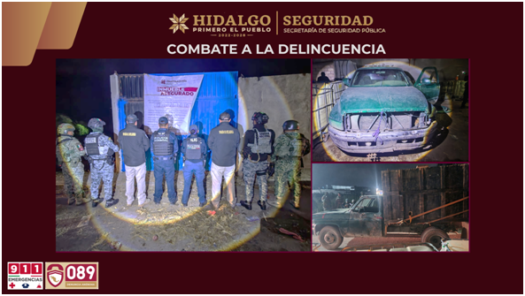 Cateo en Tula deja hidrocarburo, drogas y vehículos asegurados