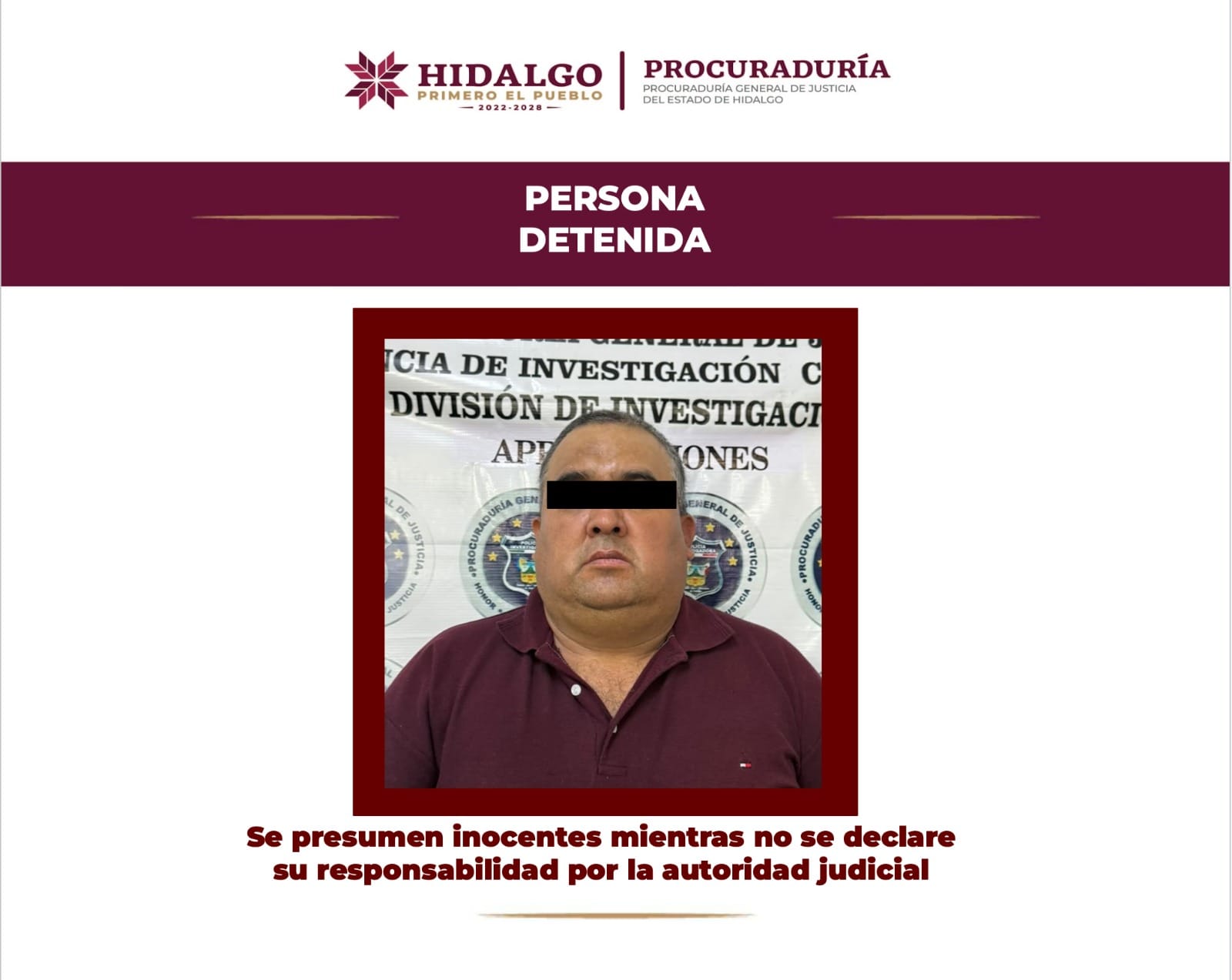 PGJEH detiene a objetivo prioritario en Tula imagen destacada
