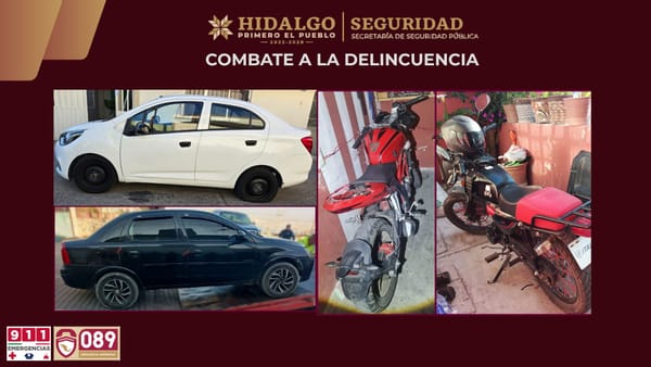 Cateos en Tulancingo dejan dos detenidos, droga y vehículos robados asegurados