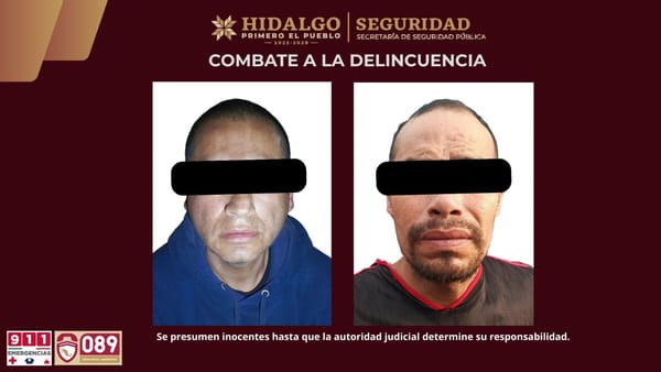 Aseguran a dos personas y 129 dosis de presuntas drogas en Mineral del Monte