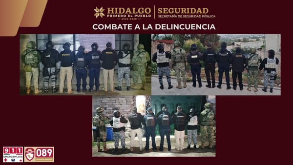 Detienen a tres presuntos generadores de violencia en Villa de Tezontepec