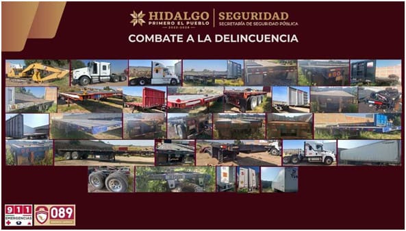 Recuperan 33 unidades robadas de autotransporte en predio clandestino de Hidalgo