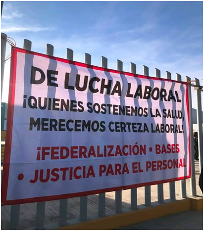 Exigen trabajadores del Hospital de Zimapán atención a sus demandas laborales