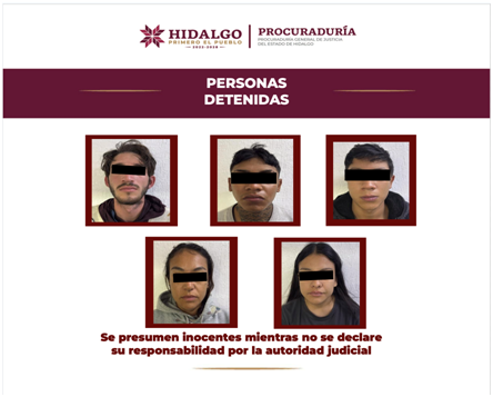 Detienen a cinco personas durante cateo por narcomenudeo en Ajacuba