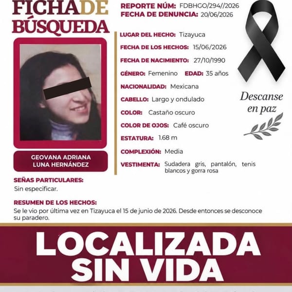 Hallan sin vida a mujer buscada durante tres meses en los límites de Hidalgo y Estado de México