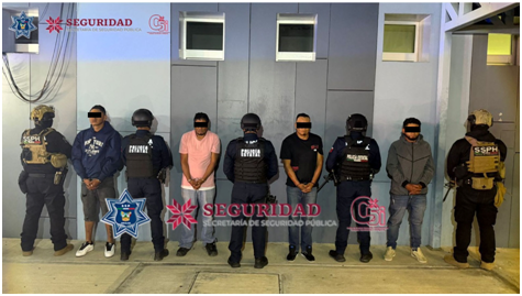 Detienen a cuatro presuntos implicados en robo a transporte de carga en Hidalgo