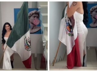 Critican a Gomita por faltarle al respeto a la bandera de México